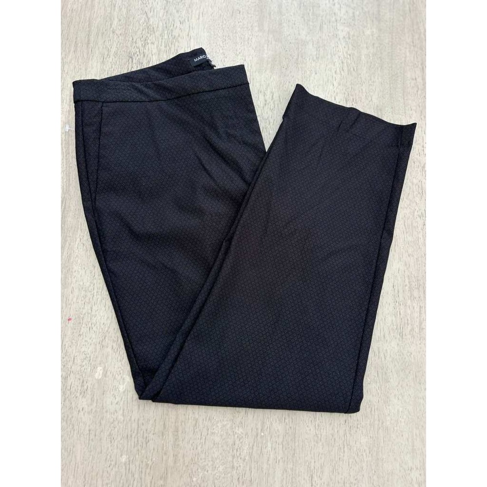 Mario Serrani Italy Womens Black Textured Diamond Dress Pants Size 10‎ Stretch